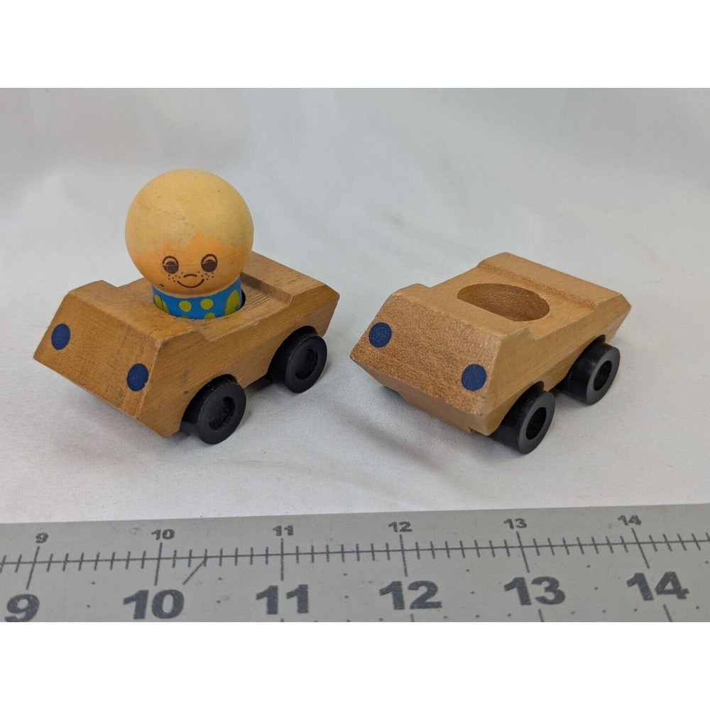 Mattel Putt‎ Putt Wooden Car Figure Lot 1974
